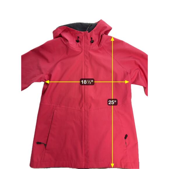 32 Degrees Paradise Pink Hooded Water Resistant Raincoat Rain Coat Zip Womens XS - Picture 9 of 12